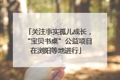 关注事实孤儿成长，“宝贝书桌”公益项目在浏阳等地进行