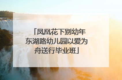 凤凰花下别幼年 东湖路幼儿园以爱为舟送行毕业班