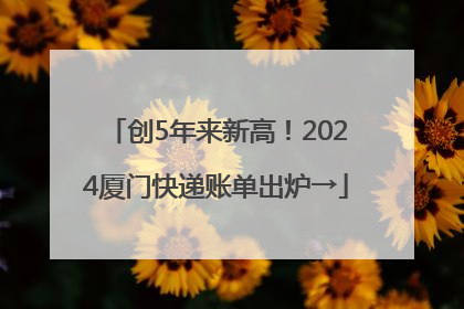 创5年来新高！2024厦门快递账单出炉→