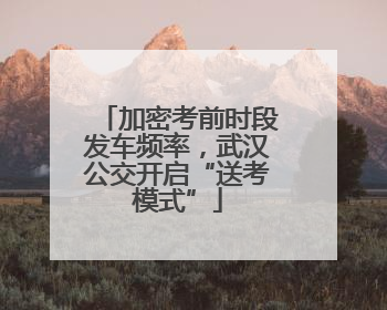 加密考前时段发车频率，武汉公交开启“送考模式”