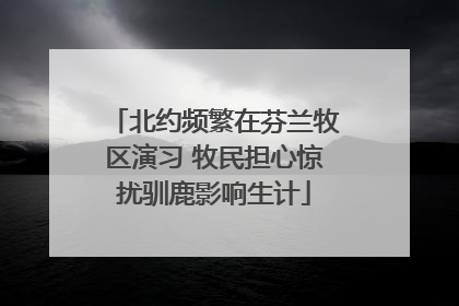 北约频繁在芬兰牧区演习 牧民担心惊扰驯鹿影响生计