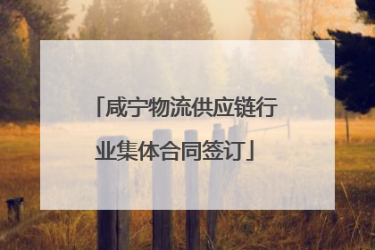 咸宁物流供应链行业集体合同签订