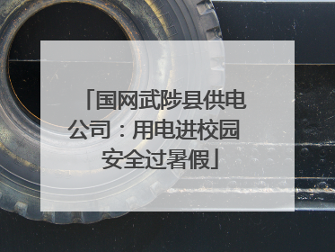 国网武陟县供电公司：用电进校园  安全过暑假