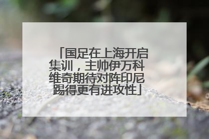 国足在上海开启集训，主帅伊万科维奇期待对阵印尼踢得更有进攻性