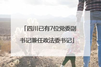 四川已有7位党委副书记兼任政法委书记