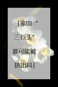 家电“三巨头”谁可能被挤出局