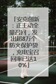 安克创新：正主动全量召回，发出超8万个防火保护袋，充电宝召回率已达10%