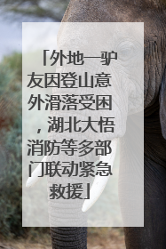 外地一驴友因登山意外滑落受困，湖北大悟消防等多部门联动紧急救援