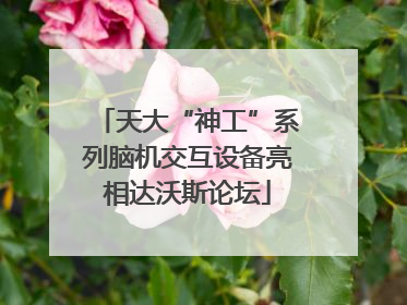 天大“神工”系列脑机交互设备亮相达沃斯论坛