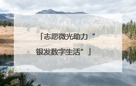 志愿微光助力“银发数字生活”