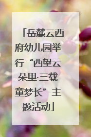 岳麓云西府幼儿园举行“西望云朵里·三载童梦长”主题活动