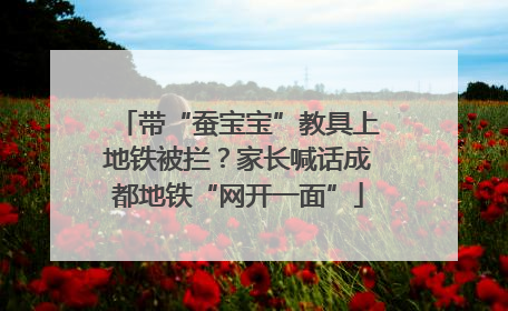 带“蚕宝宝”教具上地铁被拦？家长喊话成都地铁“网开一面”
