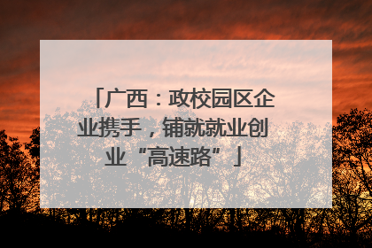 广西：政校园区企业携手，铺就就业创业“高速路”