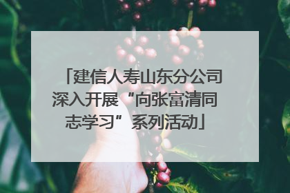 建信人寿山东分公司深入开展“向张富清同志学习”系列活动