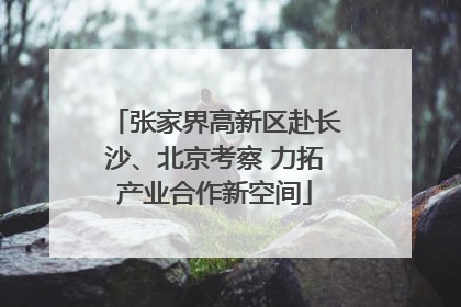 张家界高新区赴长沙、北京考察 力拓产业合作新空间