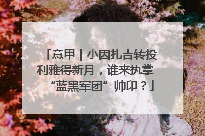 意甲｜小因扎吉转投利雅得新月，谁来执掌“蓝黑军团”帅印？