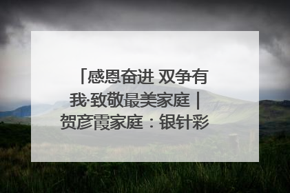 感恩奋进 双争有我·致敬最美家庭｜贺彦霞家庭：银针彩线绣出好日子