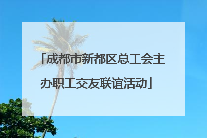 成都市新都区总工会主办职工交友联谊活动
