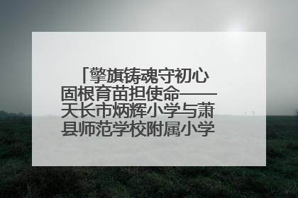 擎旗铸魂守初心 固根育苗担使命——天长市炳辉小学与萧县师范学校附属小学结对共建活动纪实