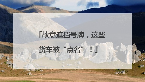 故意遮挡号牌，这些货车被“点名”！
