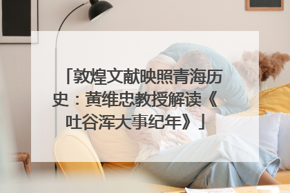 敦煌文献映照青海历史：黄维忠教授解读《吐谷浑大事纪年》