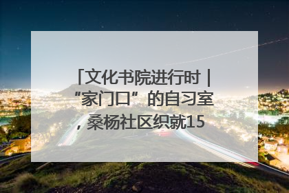 文化书院进行时｜“家门口”的自习室，桑杨社区织就15分钟学习生活圈