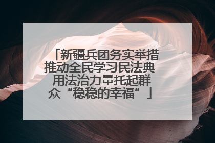 新疆兵团务实举措推动全民学习民法典 用法治力量托起群众“稳稳的幸福”