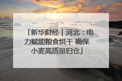 新华财经｜河北：电力赋能粮食烘干 确保小麦高质量归仓