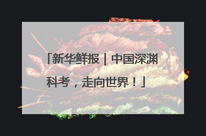 新华鲜报｜中国深渊科考，走向世界！