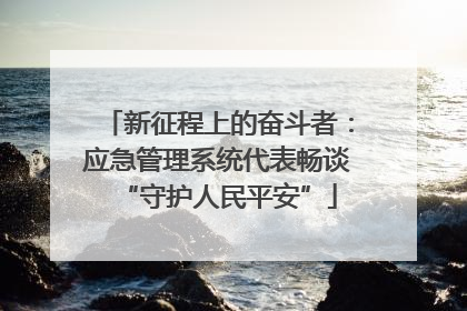 新征程上的奋斗者：应急管理系统代表畅谈“守护人民平安”