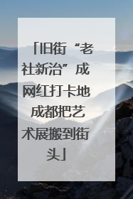 旧街“老社新治”成网红打卡地 成都把艺术展搬到街头