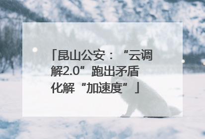 昆山公安：“云调解2.0”跑出矛盾化解“加速度”