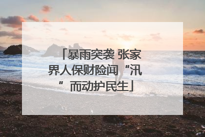 暴雨突袭 张家界人保财险闻“汛”而动护民生