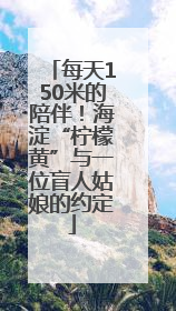 每天150米的陪伴！海淀“柠檬黄”与一位盲人姑娘的约定