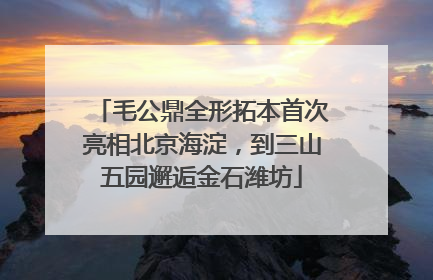 毛公鼎全形拓本首次亮相北京海淀，到三山五园邂逅金石潍坊