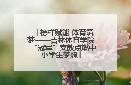 榜样赋能 体育筑梦——吉林体育学院“冠军”支教点燃中小学生梦想