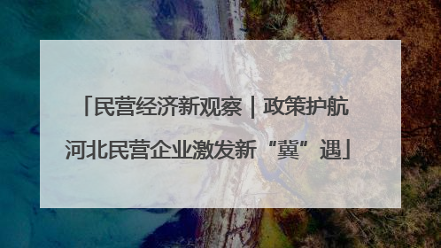 民营经济新观察｜政策护航 河北民营企业激发新“冀”遇