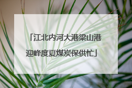 江北内河大港梁山港迎峰度夏煤炭保供忙