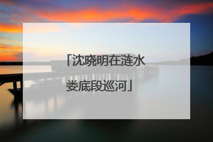 沈晓明在涟水娄底段巡河