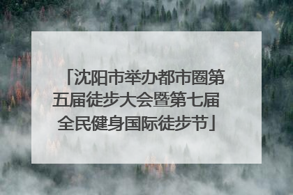 沈阳市举办都市圈第五届徒步大会暨第七届全民健身国际徒步节