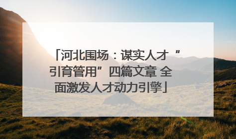 河北围场：谋实人才“引育管用”四篇文章 全面激发人才动力引擎