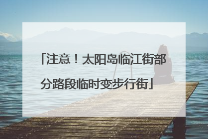 注意！太阳岛临江街部分路段临时变步行街