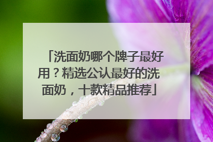 洗面奶哪个牌子最好用？精选公认最好的洗面奶，十款精品推荐