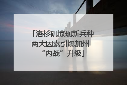 洛杉矶惊现新兵种 两大因素引爆加州“内战”升级