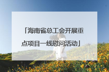 海南省总工会开展重点项目一线慰问活动
