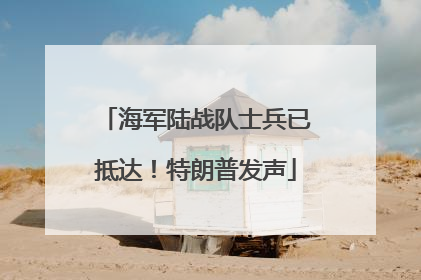 海军陆战队士兵已抵达！特朗普发声