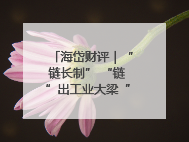 海岱财评｜“链长制” “链”出工业大梁“钢筋铁骨”