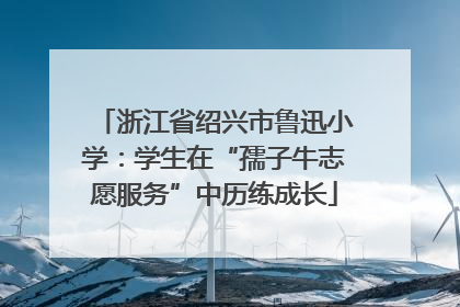 浙江省绍兴市鲁迅小学：学生在“孺子牛志愿服务”中历练成长