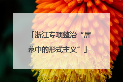 浙江专项整治“屏幕中的形式主义”