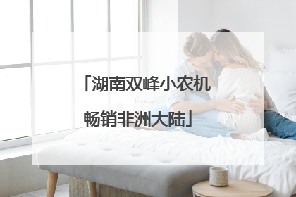 湖南双峰小农机畅销非洲大陆